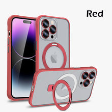 Load image into Gallery viewer, Alloy magnetic ring frosted case for iPhone
