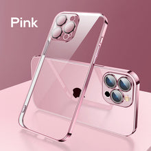 Load image into Gallery viewer, Crystal grade transparent electroplating frame case for iPhone 12/13 series
