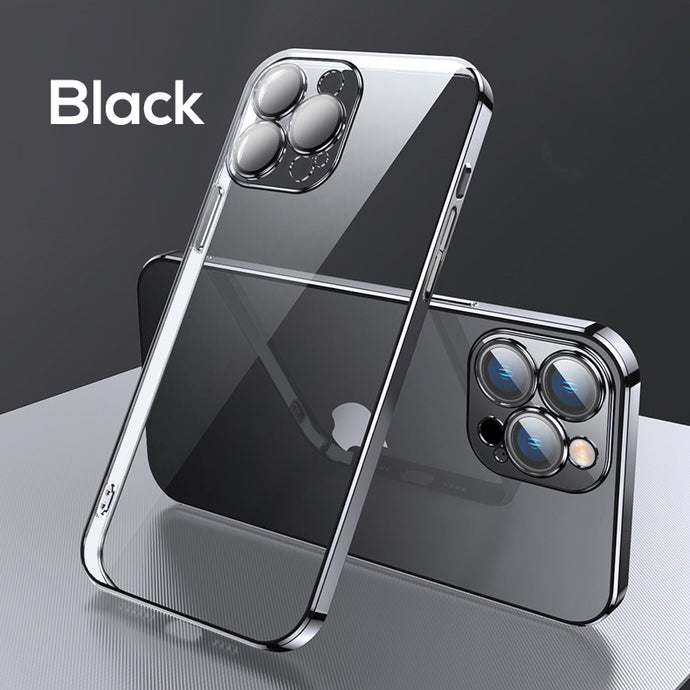 Crystal grade transparent electroplating frame case for iPhone 12/13 series