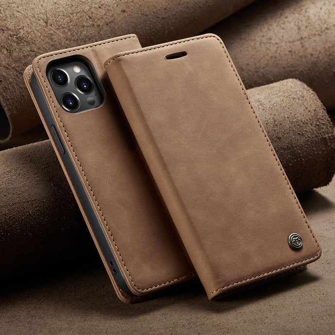 High-end leather all-inclusive magnetic case for iPhone