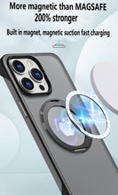 Load image into Gallery viewer, Alloy magnetic ring frosted case for iPhone
