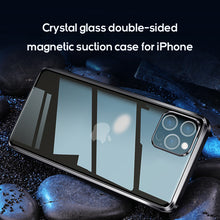 Load image into Gallery viewer, Crystal glass double-sided magnetic suction case for iPhone
