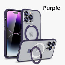 Load image into Gallery viewer, Alloy magnetic ring frosted case for iPhone
