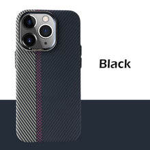 Load image into Gallery viewer, MagSafe combination color skin friendly carbon fiber case for iPhone
