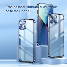 Load image into Gallery viewer, Frosted back titanium alloy frame case for iPhone
