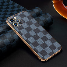Load image into Gallery viewer, Classic business plaid leather case for iPhone 12/13 series
