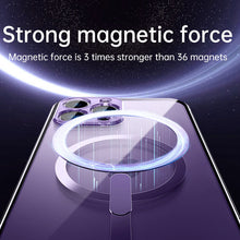 Load image into Gallery viewer, MagSafe HD transparent stainless steel frame case for iPhone

