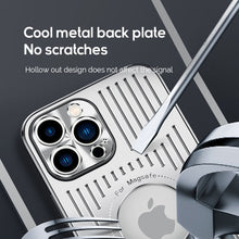 Load image into Gallery viewer, MagSafe metal back hollow case for iPhone
