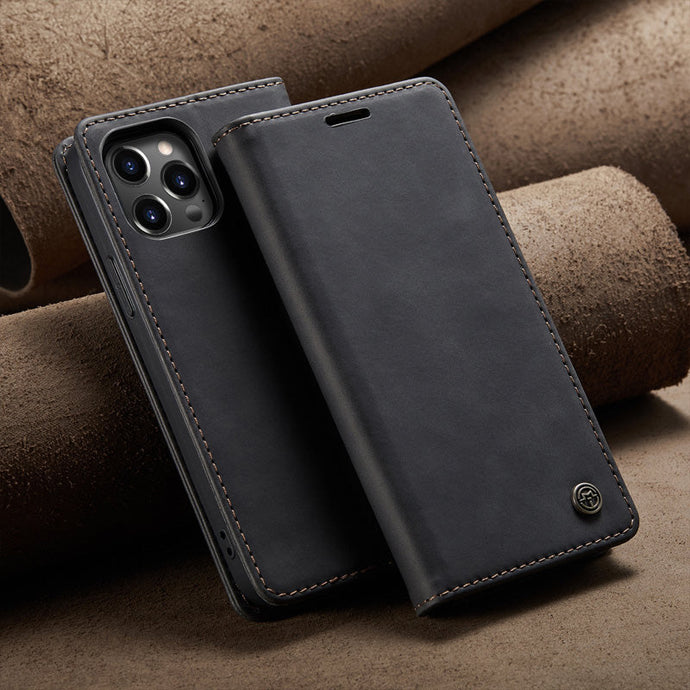 High-end leather all-inclusive magnetic case for iPhone