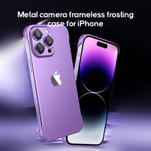 Load image into Gallery viewer, Metal camera frameless frosting case for iPhone
