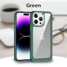 Load image into Gallery viewer, Metal carbon fiber border case for iPhone
