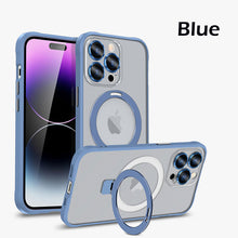 Load image into Gallery viewer, Alloy magnetic ring frosted case for iPhone
