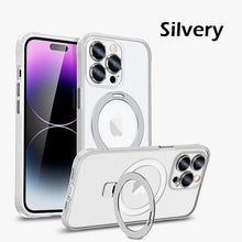 Load image into Gallery viewer, Alloy magnetic ring frosted case for iPhone
