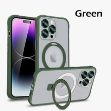 Load image into Gallery viewer, Alloy magnetic ring frosted case for iPhone
