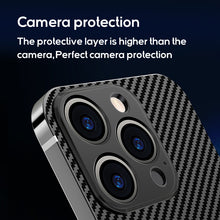 Load image into Gallery viewer, Titanium alloy frame and carbon fiber back panel case for iPhone
